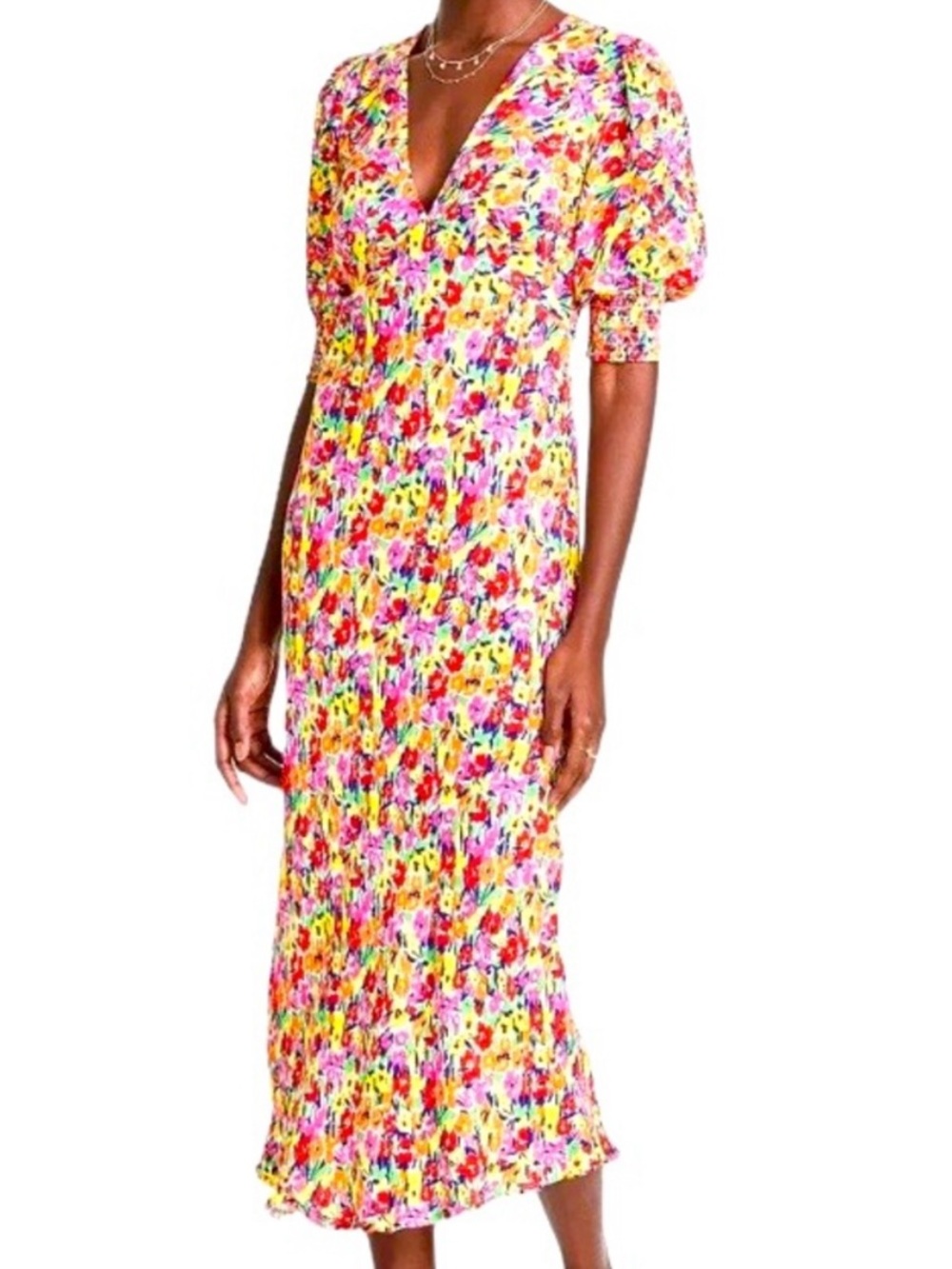 RIXO for Target Floral V-Neck Midi Dress in Multicolor